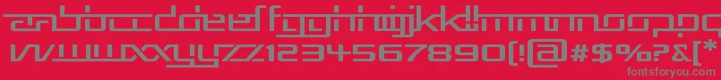 RepublikaVExp-Schriftart – Graue Schriften auf rotem Hintergrund