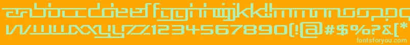 RepublikaVExp Font – Green Fonts on Orange Background