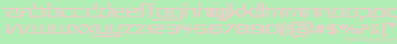 フォントRepublikaVExp – 緑の背景にピンクのフォント