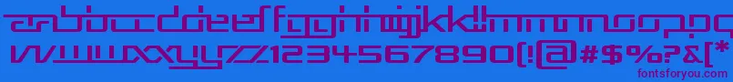 RepublikaVExp Font – Purple Fonts on Blue Background