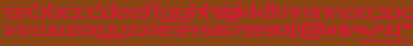 RepublikaVExp Font – Red Fonts on Brown Background
