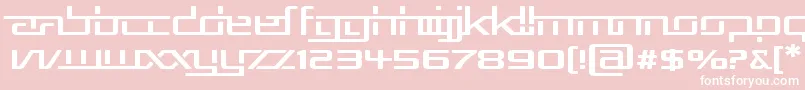 RepublikaVExp-Schriftart – Weiße Schriften auf rosa Hintergrund