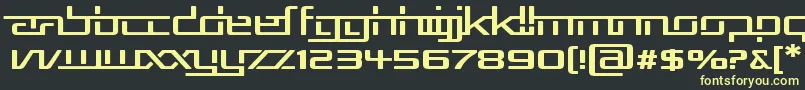 RepublikaVExp Font – Yellow Fonts on Black Background