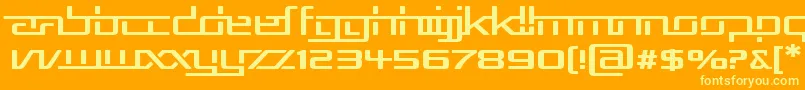 Шрифт RepublikaVExp – жёлтые шрифты на оранжевом фоне
