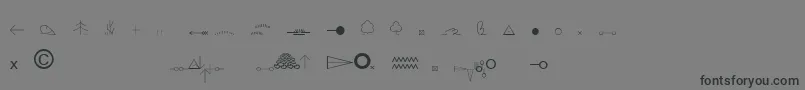 EsriOrdnanceSurvey-Schriftart – Schwarze Schriften auf grauem Hintergrund