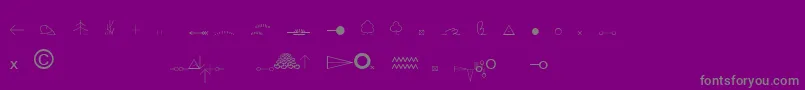 EsriOrdnanceSurvey Font – Gray Fonts on Purple Background
