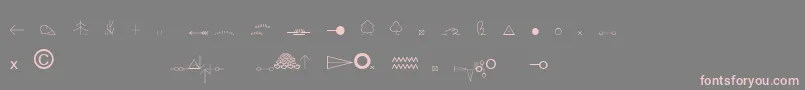 EsriOrdnanceSurvey Font – Pink Fonts on Gray Background