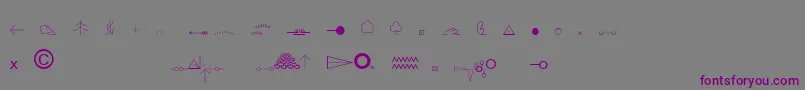 EsriOrdnanceSurvey Font – Purple Fonts on Gray Background