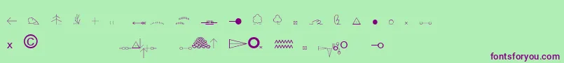 EsriOrdnanceSurvey Font – Purple Fonts on Green Background