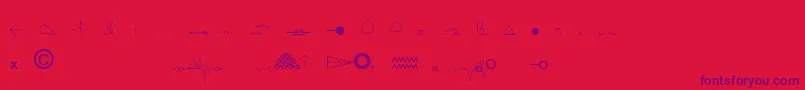 EsriOrdnanceSurvey Font – Purple Fonts on Red Background