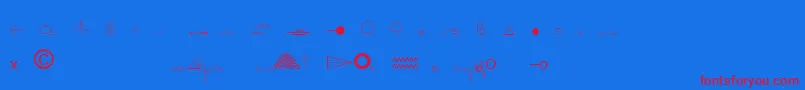 EsriOrdnanceSurvey Font – Red Fonts on Blue Background