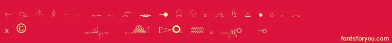 EsriOrdnanceSurvey Font – Yellow Fonts on Red Background