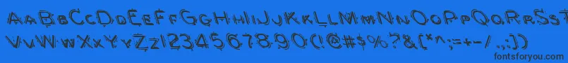 Berserkerl Font – Black Fonts on Blue Background