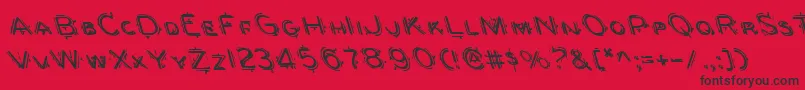 Berserkerl Font – Black Fonts on Red Background