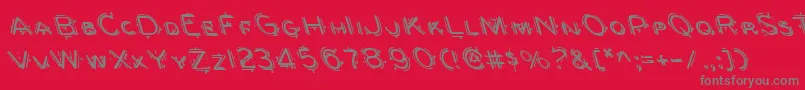 Berserkerl Font – Gray Fonts on Red Background