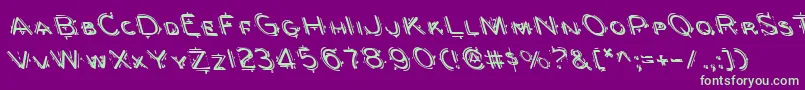 Berserkerl Font – Green Fonts on Purple Background