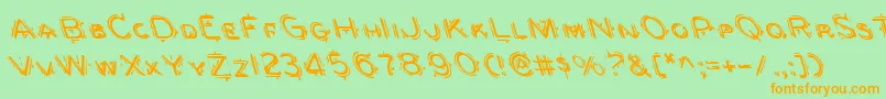 Berserkerl Font – Orange Fonts on Green Background