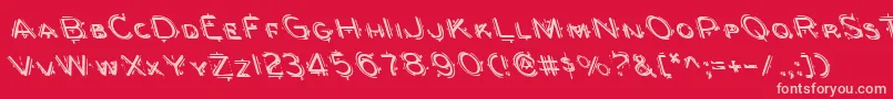 Berserkerl Font – Pink Fonts on Red Background