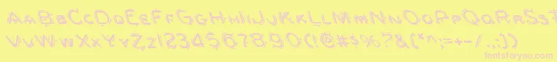 Berserkerl Font – Pink Fonts on Yellow Background