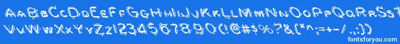 Berserkerl Font – White Fonts on Blue Background