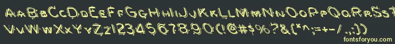 Berserkerl Font – Yellow Fonts on Black Background