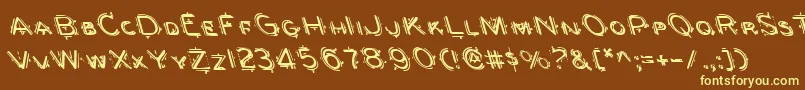 Berserkerl Font – Yellow Fonts on Brown Background