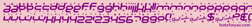 SfTechnodelightBoldItalic Font – Purple Fonts on Pink Background