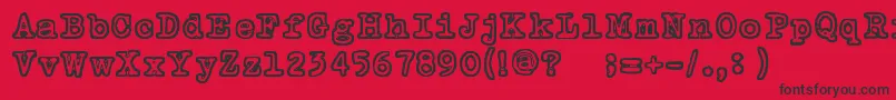 TammikuunKolmas Font – Black Fonts on Red Background