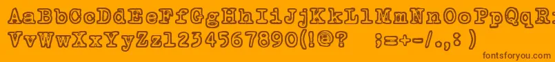 TammikuunKolmas Font – Brown Fonts on Orange Background