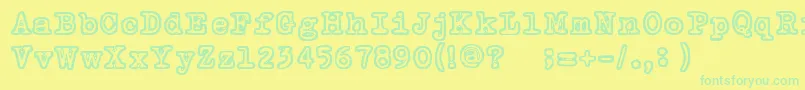 TammikuunKolmas Font – Green Fonts on Yellow Background