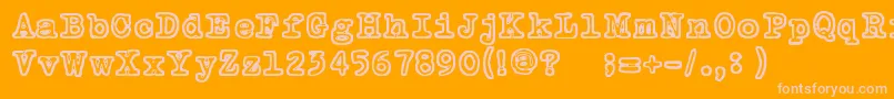 TammikuunKolmas Font – Pink Fonts on Orange Background