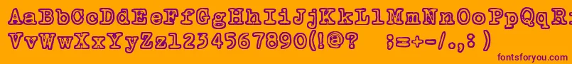 TammikuunKolmas Font – Purple Fonts on Orange Background