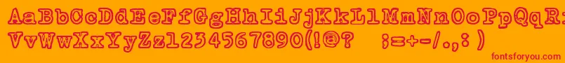 TammikuunKolmas Font – Red Fonts on Orange Background
