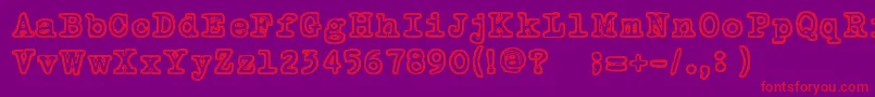 TammikuunKolmas Font – Red Fonts on Purple Background