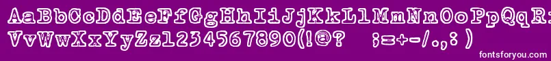 TammikuunKolmas Font – White Fonts on Purple Background