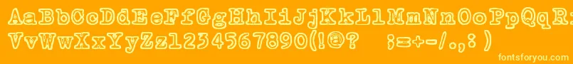 TammikuunKolmas Font – Yellow Fonts on Orange Background