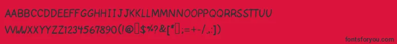 000InsomniacovrlrdComicDialogue Font – Black Fonts on Red Background