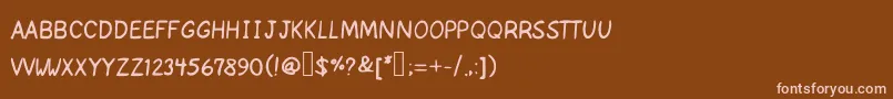 fuente 000InsomniacovrlrdComicDialogue – Fuentes Rosadas Sobre Fondo Marrón