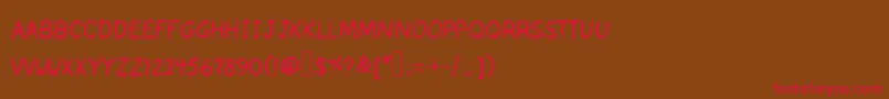 000InsomniacovrlrdComicDialogue Font – Red Fonts on Brown Background