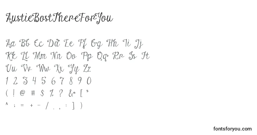 AustieBostThereForYou Font – alphabet, numbers, special characters