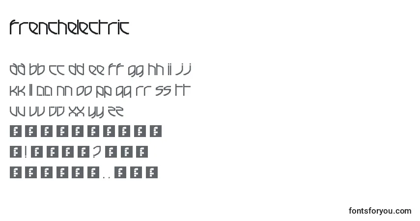 Шрифт FrenchElectric – алфавит, цифры, специальные символы
