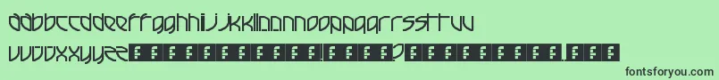 フォントFrenchElectric – 緑の背景に黒い文字