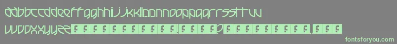 FrenchElectric Font – Green Fonts on Gray Background