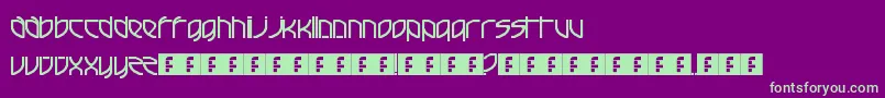 Шрифт FrenchElectric – зелёные шрифты на фиолетовом фоне