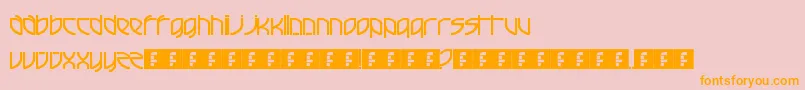 FrenchElectric Font – Orange Fonts on Pink Background