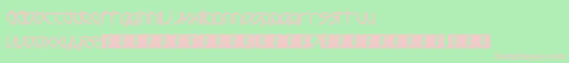 フォントFrenchElectric – 緑の背景にピンクのフォント