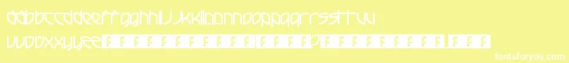 フォントFrenchElectric – 黄色い背景に白い文字
