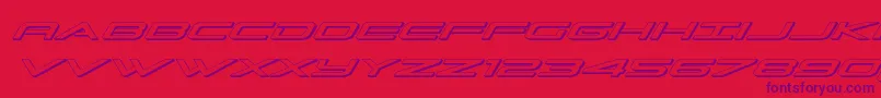 Grandsporti3Dtal Font – Purple Fonts on Red Background