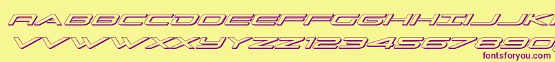 Grandsporti3Dtal Font – Purple Fonts on Yellow Background