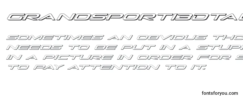 Review of the Grandsporti3Dtal Font